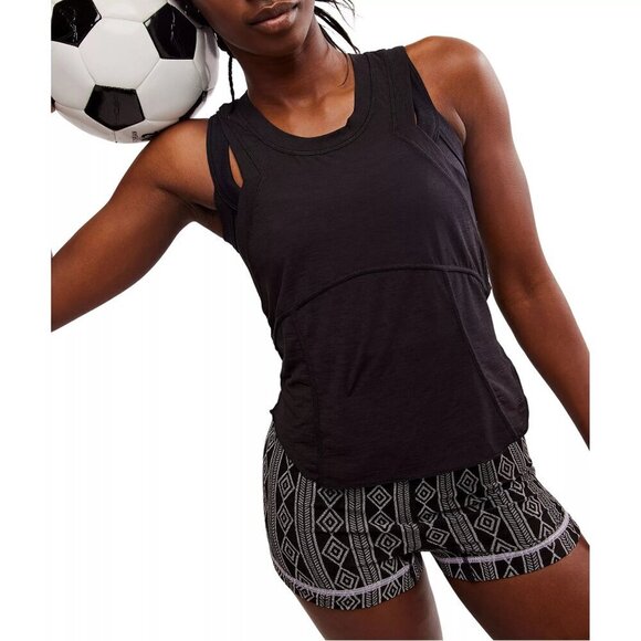 NWT Free People Movement Tempo Silver Lining Black Tank - Picture 10 of 10